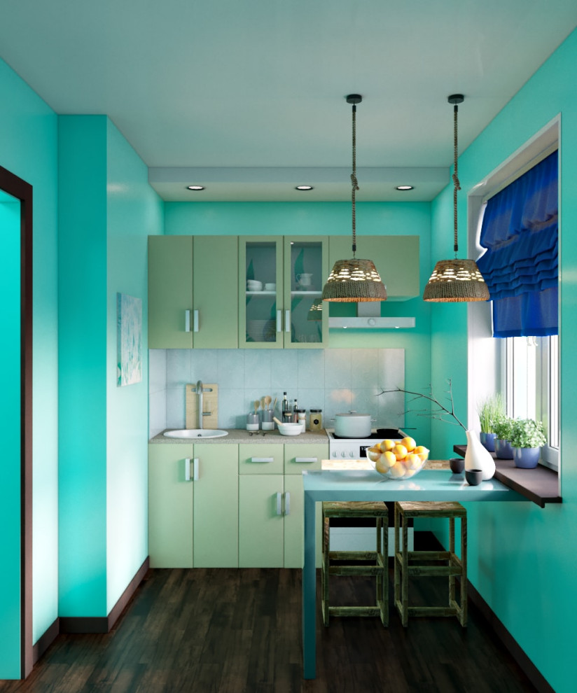 Кухня в морском стиле