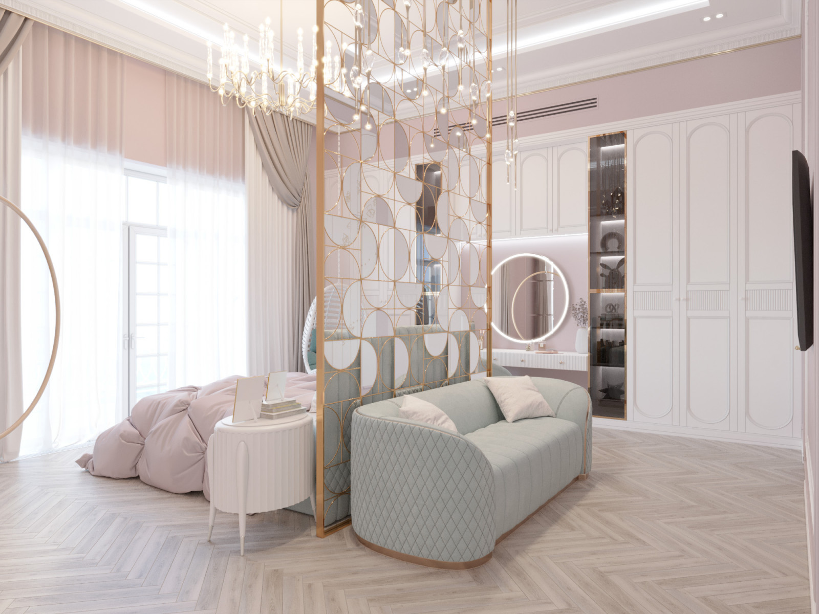 Большая детская с перегородкой