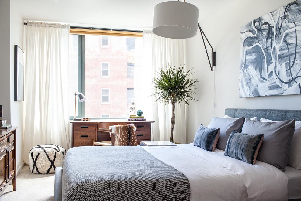 Trendy bedroom photo in Chicago