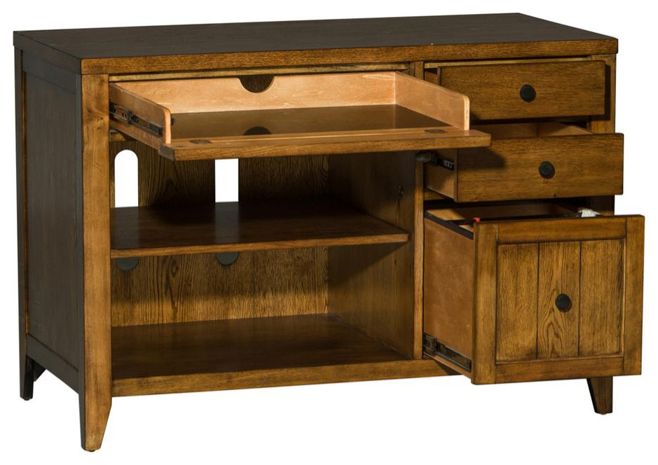 Computer Credenza Traditional Brown Traditional Desks And Hutches