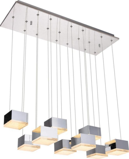 GLASGOW Pendant Lamp Transitional 9Light Adjustable Hanging Height