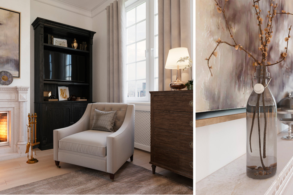 Спальня мечты в серо-бежевых тонах: проект в Петербурге