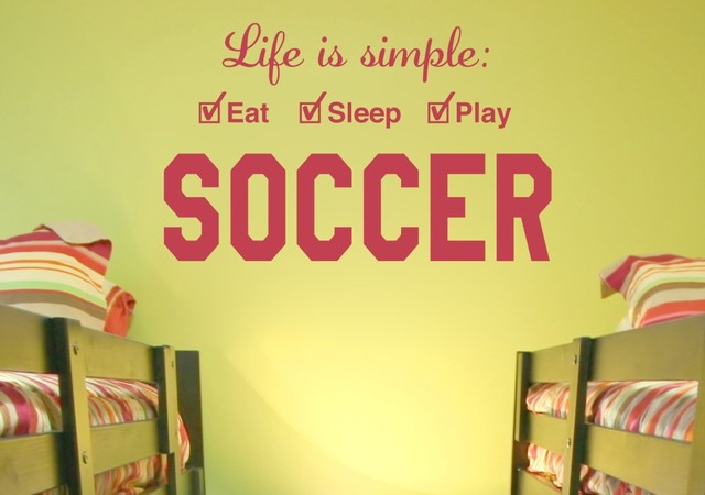 Soccer Life Wall Decal is Simple Play Wall Decal, 16", Lime
