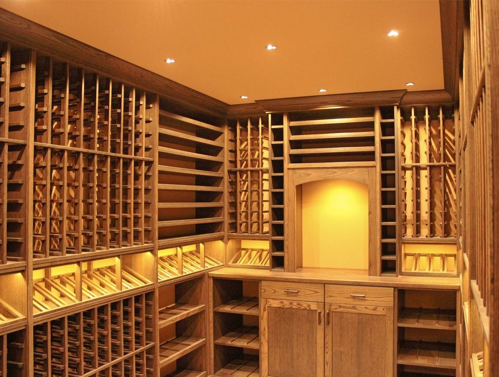 Inspiration for a transitional wine cellar in Boston.