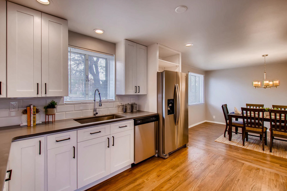 Transitional kitchen photo in Denver