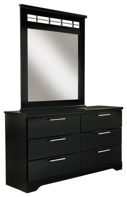 Standard Furniture Onyx Dresser w/ Mirror in Ebony
