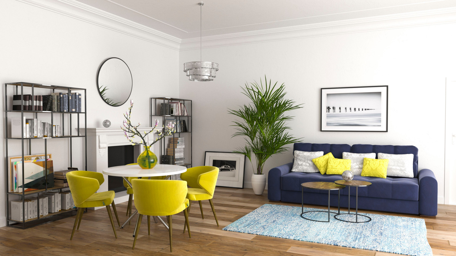 Гостиная в стиле фьюжн