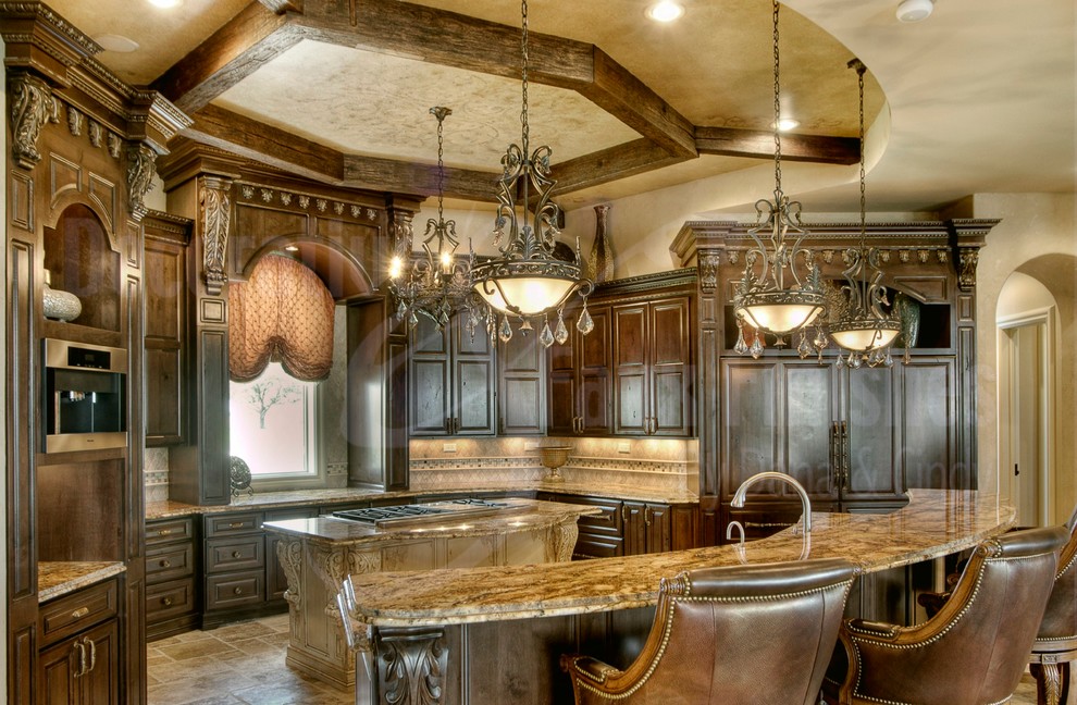 Inspiration for a rustic kitchen remodel in Houston