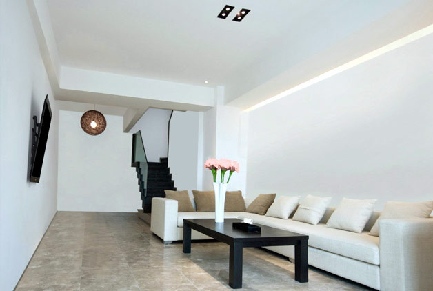 Ultra Slim TV Wall Mount in basement - SKU# TM520M - Contemporary