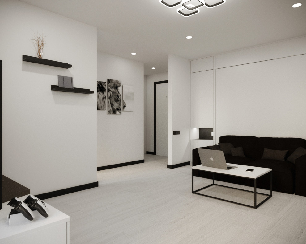 Проект для молодого человека-спортсмена в стиле "White minimalism"