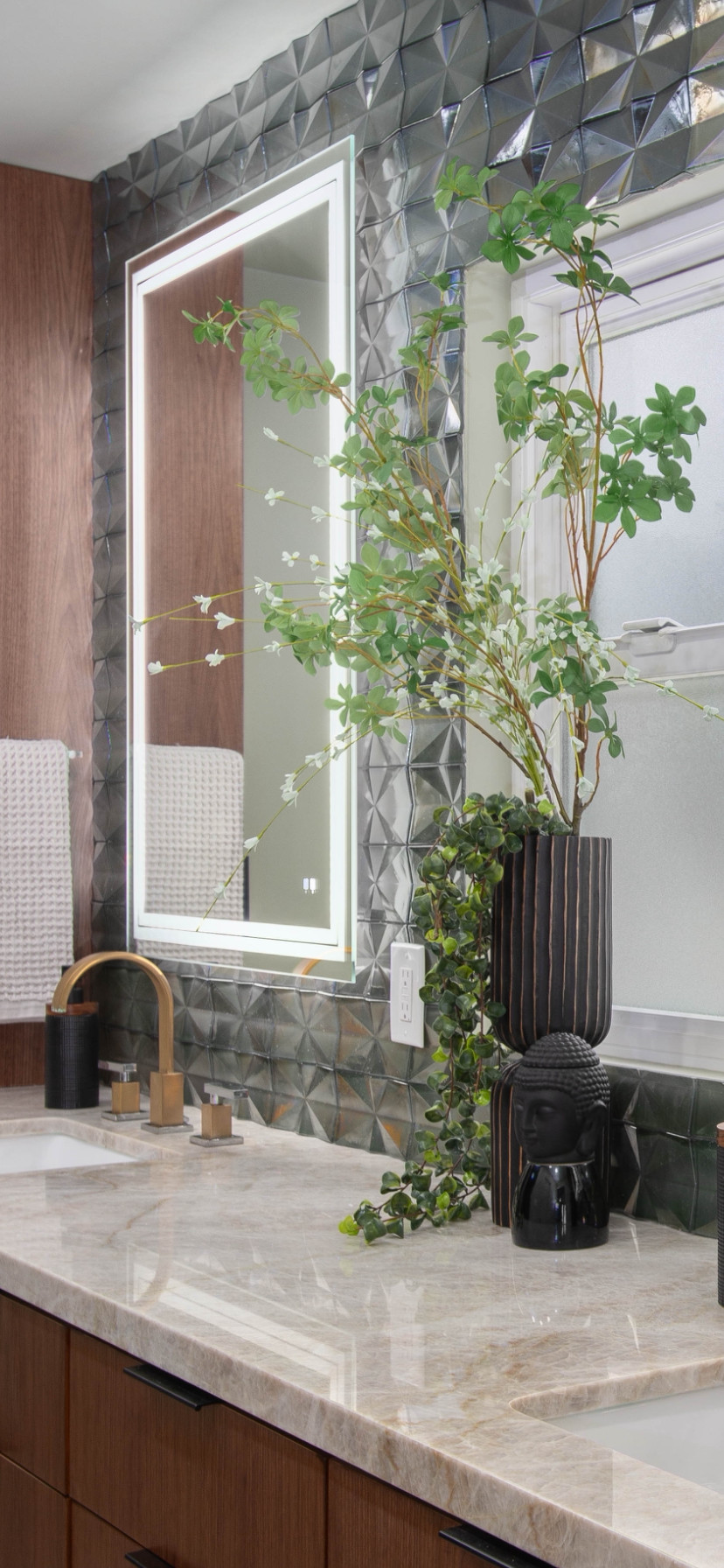 Modern Asian Inspired Primary Bathroom
