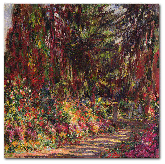 Claude Monet The Garden Path At Giverny Canvas Art Contemporary Prints And Posters By Trademark Global - Claude Monet Garden Path At Giverny Claude Monet The Garden Path At Giverny Canvas Art Contemporary Prints And Posters By Trademark Global - Claude Monet Garden Path At Giverny