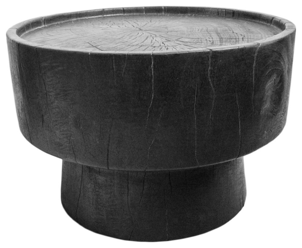 Black Suar Wood Kona Table Rustic Side Tables And End Tables by