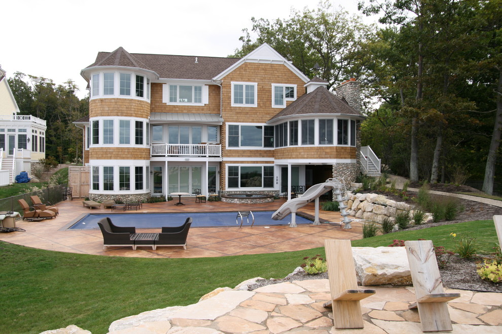 Beach style exterior in Grand Rapids.