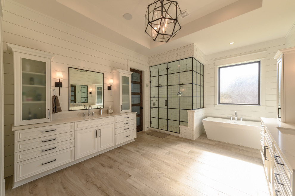 Custom Fulshear Texas Farmhouse Bathroom Houston by Fairmont
