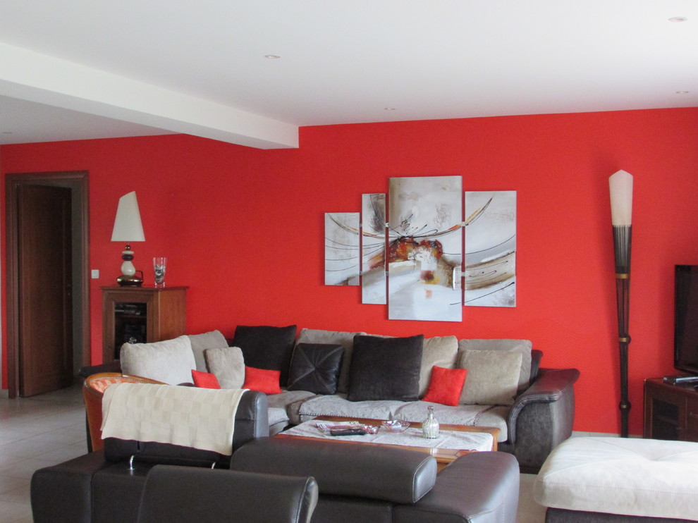 Inspiration for a modern living room in Brest.
