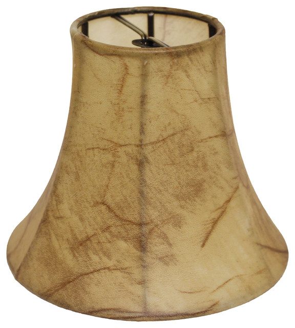 Slant Empire Chandelier Lampshade With Flame Clip Antique Parchment