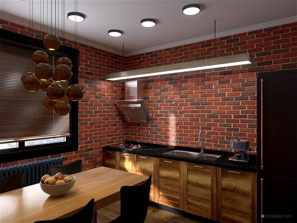 Трехкомнатная квартира в современном стиле с элементами лофт