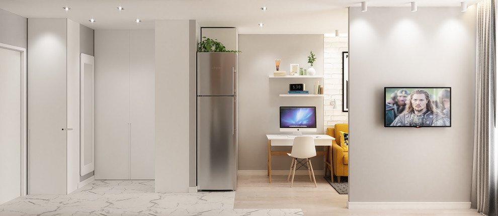 ЖК Парад планет, дизайн маленькой студии, 28 кв. м.