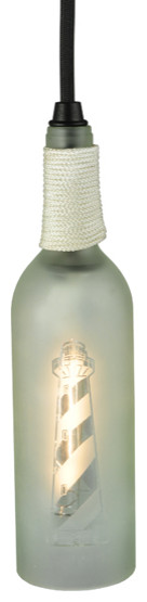 3W Coastal Collection Lighthouse Wine Bottle Mini Pendant