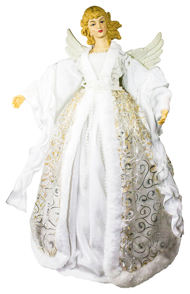 16" White Christmas Angel - Contemporary - Christmas Ornaments - by Queens of Christmas | Houzz