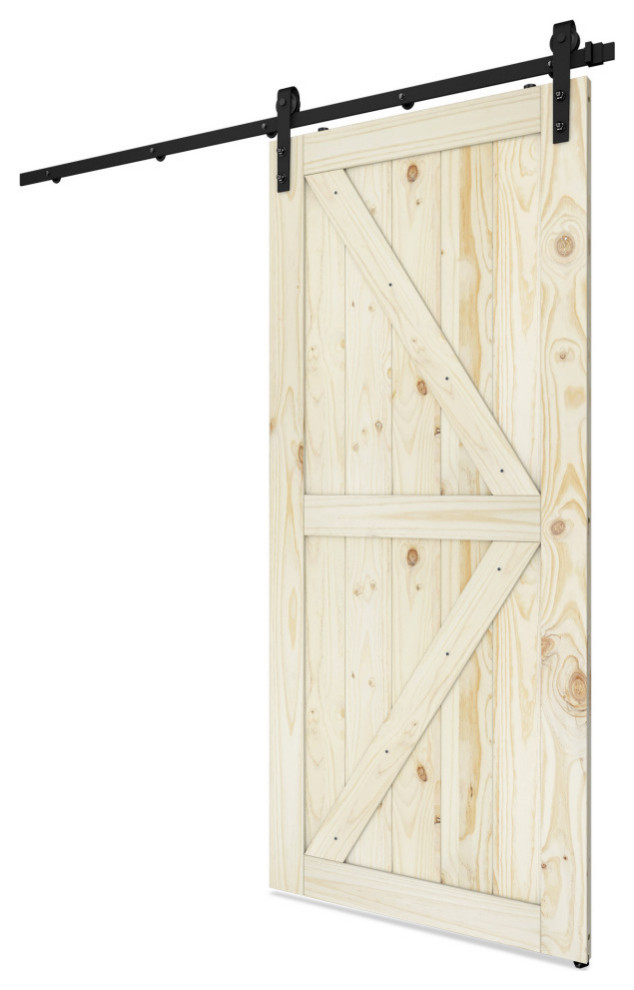 36" x 84" KFrame Barn Door + Hardware Kit Sliding Rail Farmhouse