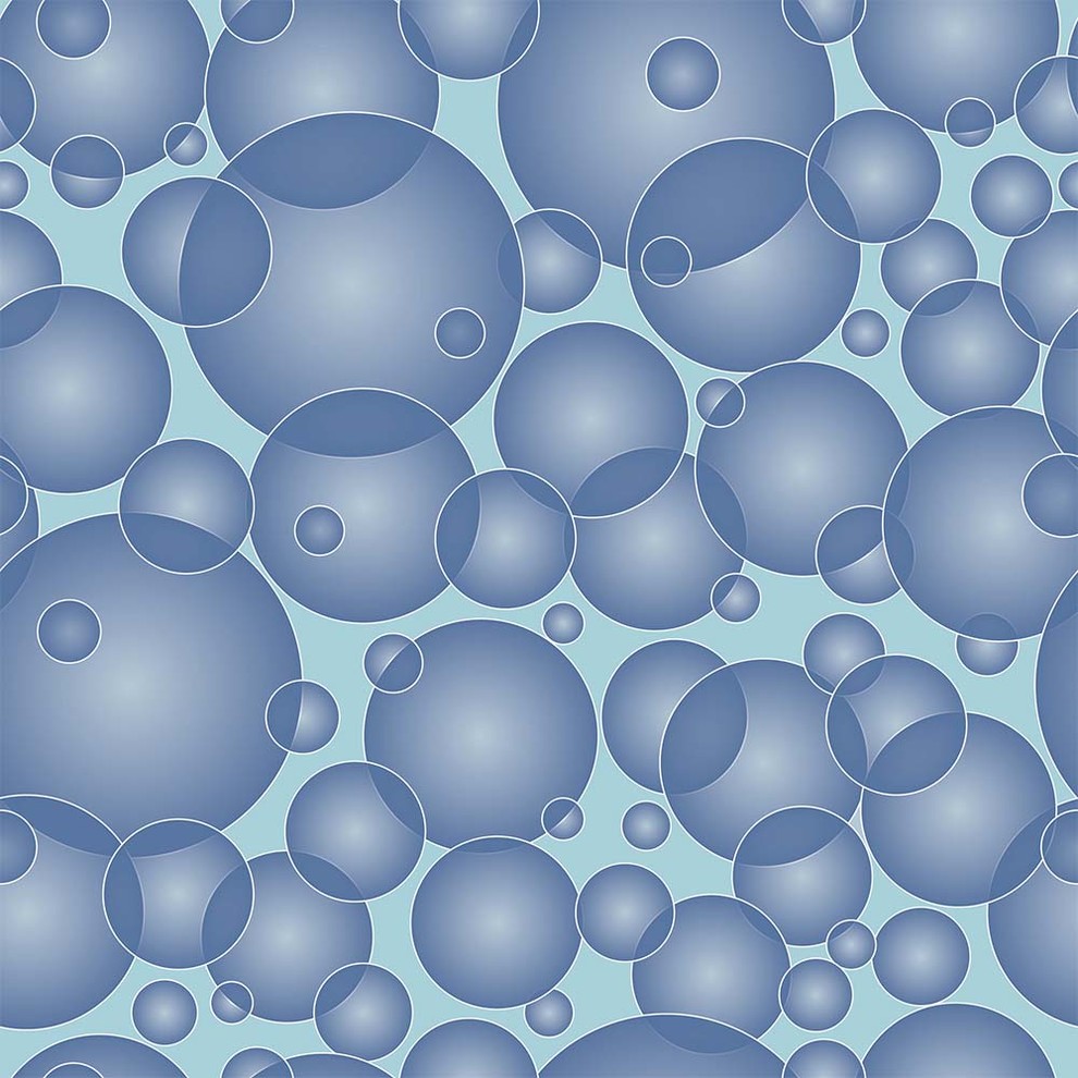 20"x20" Bubbles Luxury Vinyl Tile, Set of 6 Contemporary Vinyl