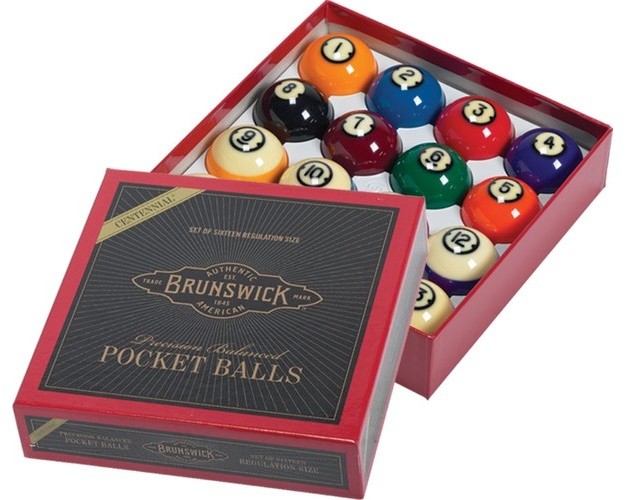 Vintage Brunswick Centennial Gold Crown Pocket Balls Pool table Billiards F/S 