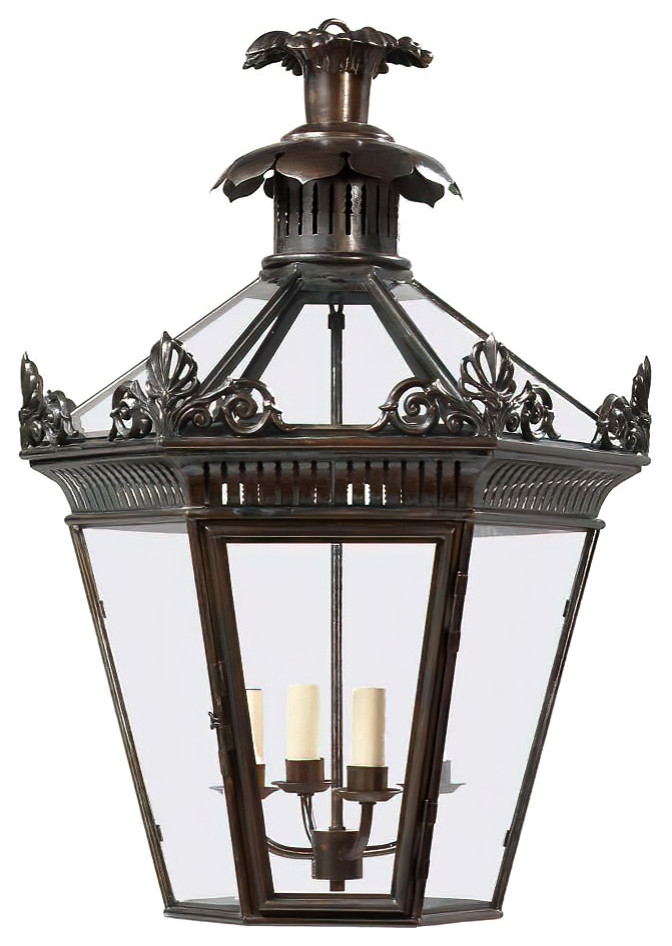 Bronzed Lantern Traditional Chandeliers by English