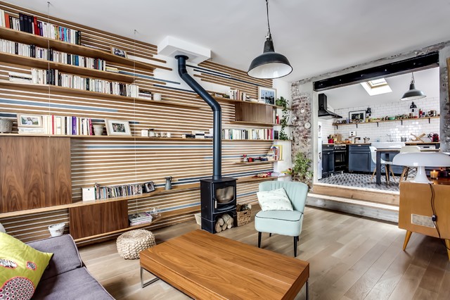 Biblioth&egrave;que 1 lantlig-vardagsrum
