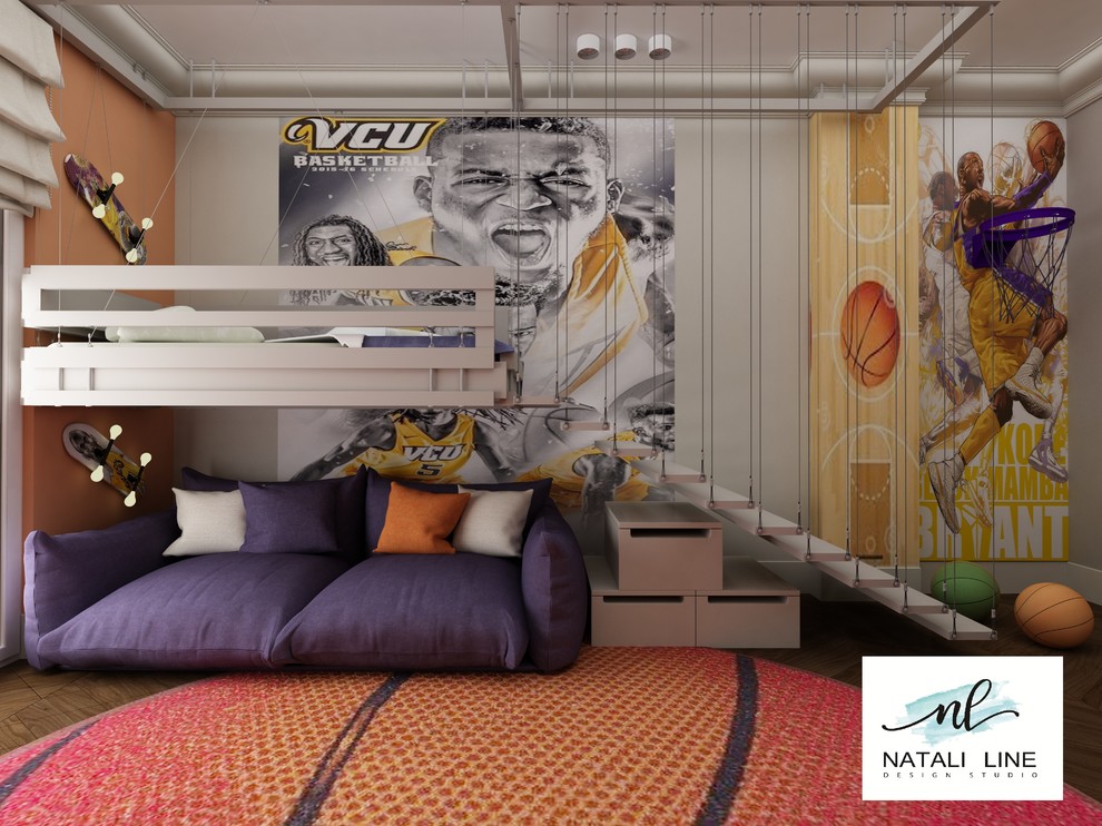 Проект квартиры 98.9кв.м. был создан для молодой семейной пары с тремя  детьми