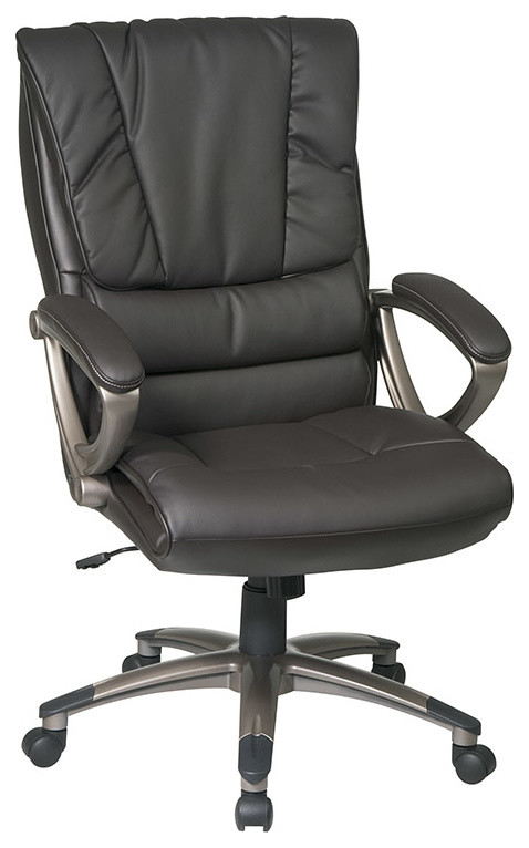 Work Smart ECH Series ECH67101-EC1 Executive High Back Eco Leather Chair