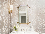 Transitional Powder Room by Design Intuitions
