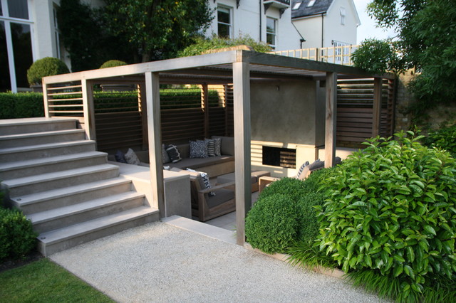Formal Structural Garden contemporary-shed