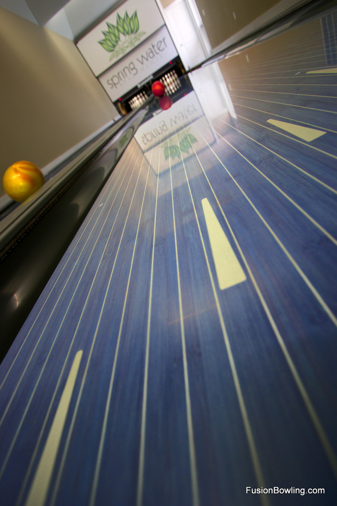 Custom residential bowling alley Jacksonville by Fusion Bowling Houzz