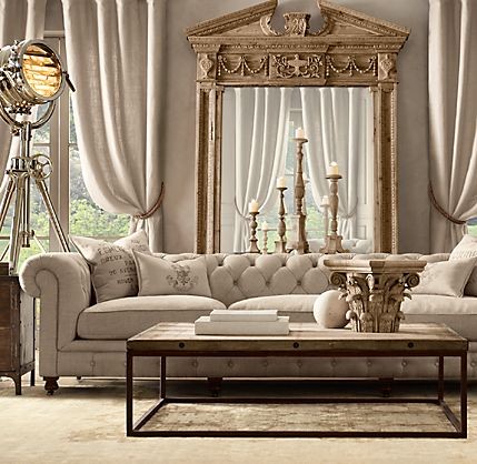 Kensington Upholstered Grand Sofa Restoration Hardware