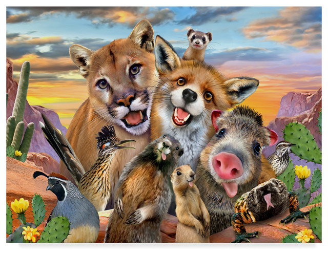 "Goofy Animals" by Howard Robinson, Canvas Art