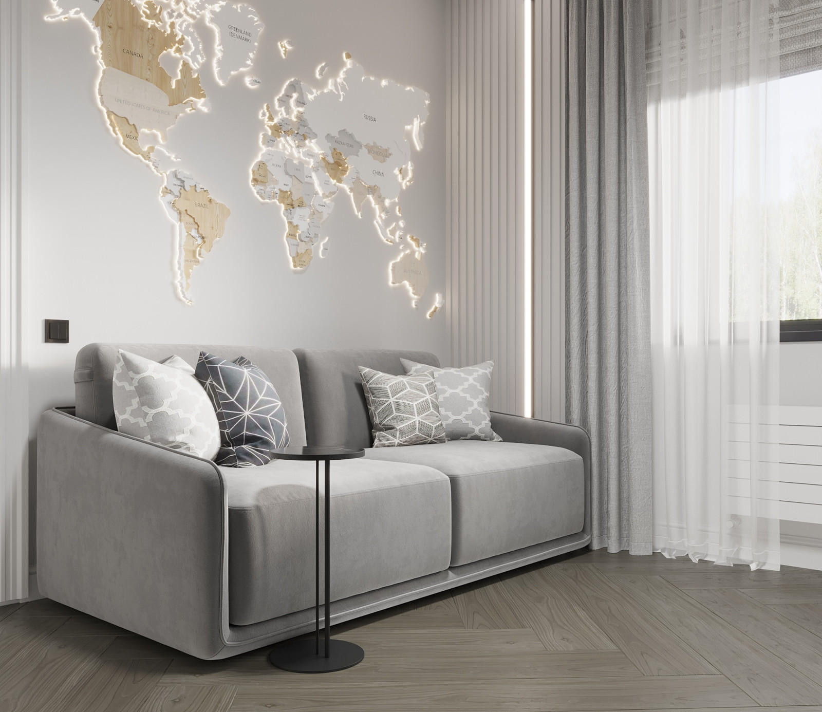 Одноэтажный дом в неоклассике