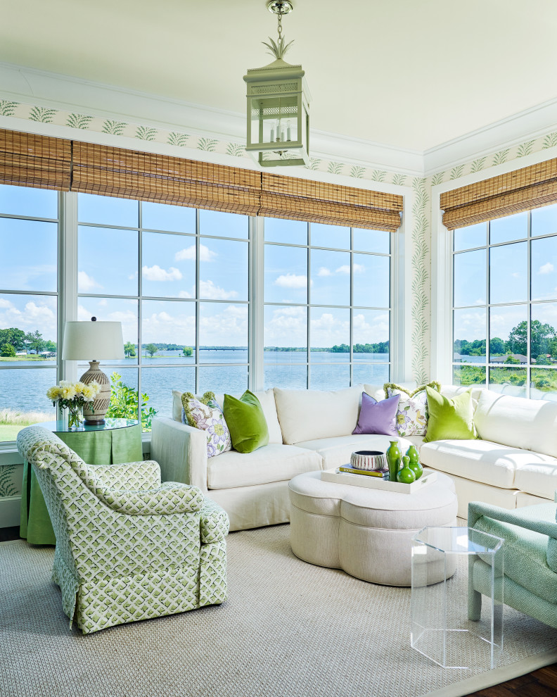 Photo of a beach style sunroom in Other.