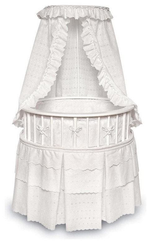 badger basket lovely wishes bassinet in grey