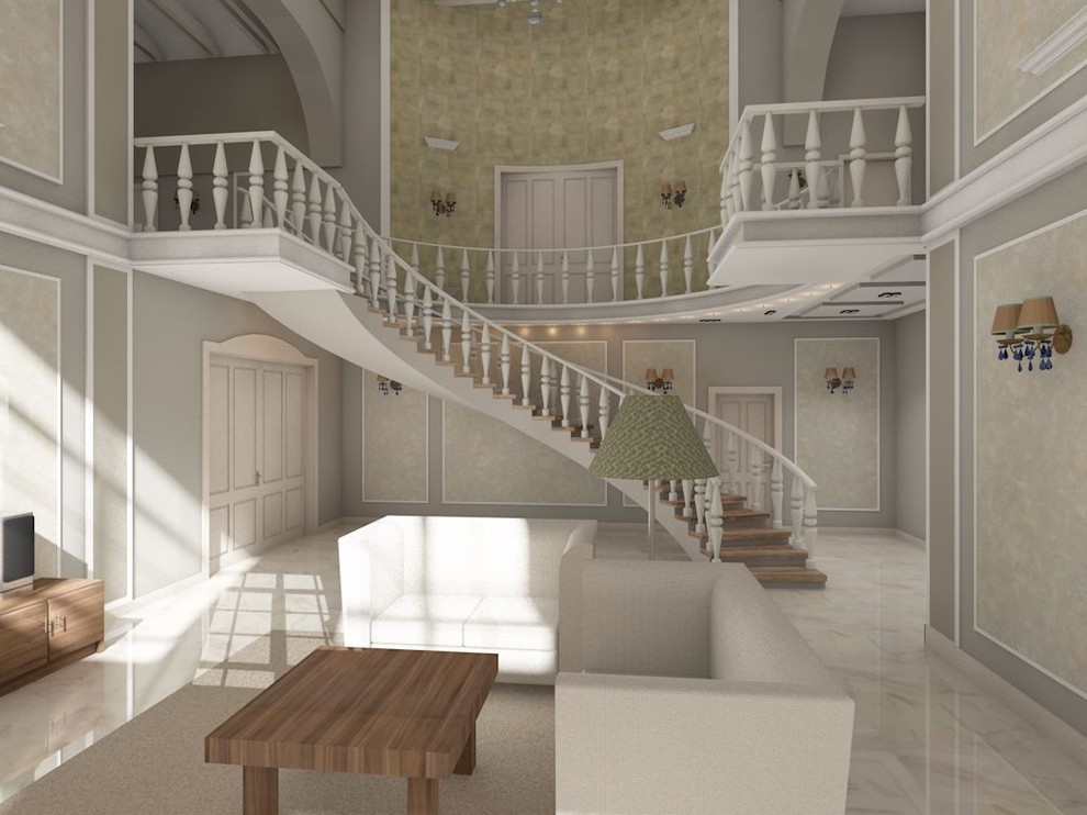 Интерьер коттеджа в классическом стиле