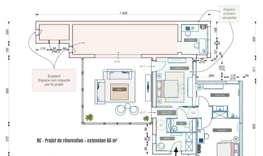 Projet d'extension Villa
