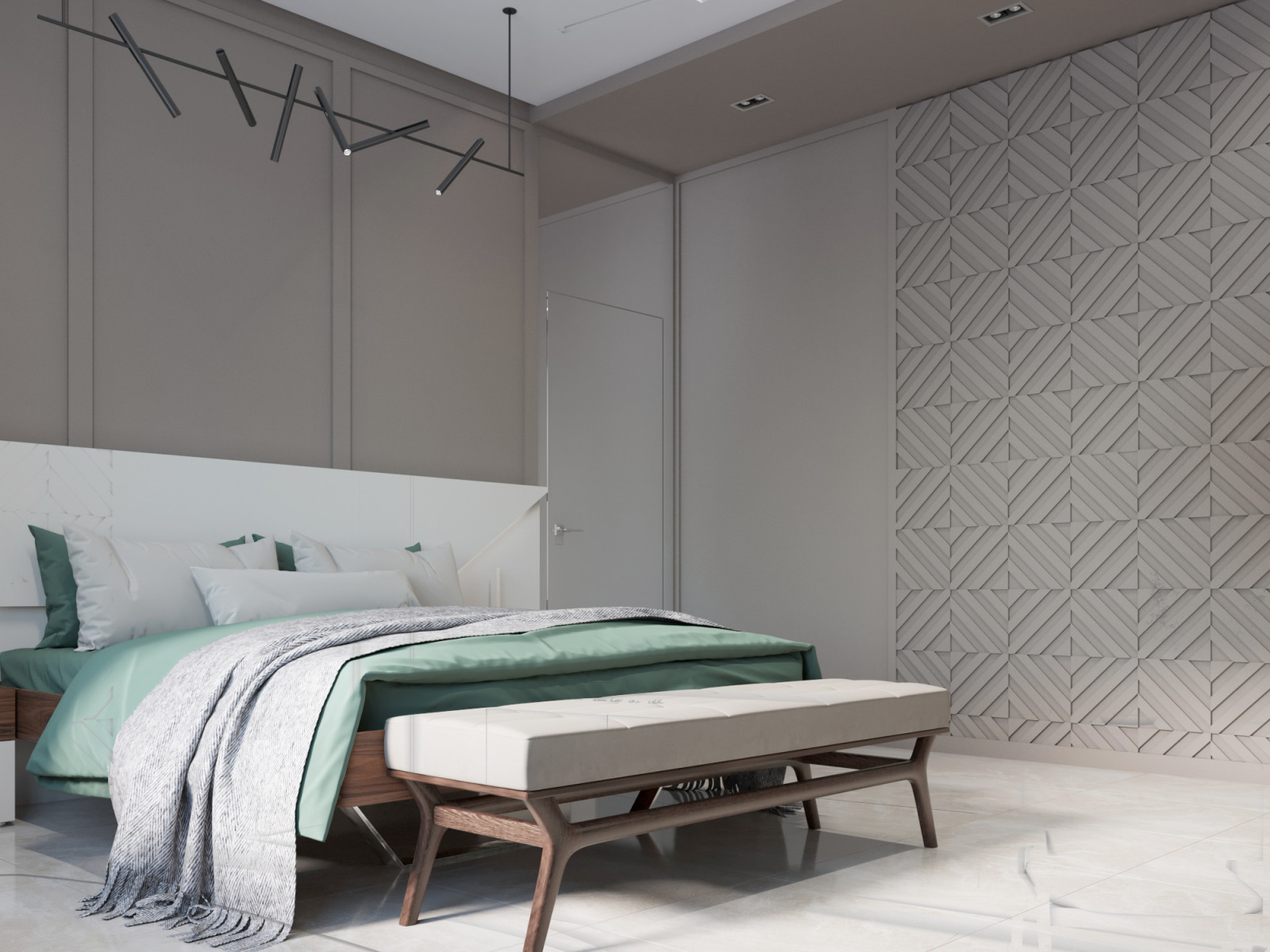 Спальная в частом доме