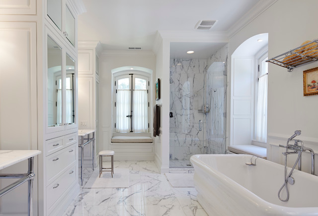 Spacious Double Vanity Master Bath transitional-bathroom