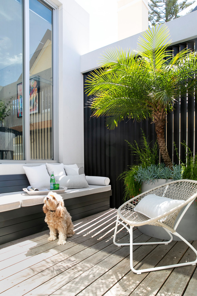 This is an example of a contemporary deck in Sydney with no cover.
