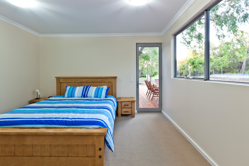 This is an example of a mid-sized contemporary bedroom in Perth.