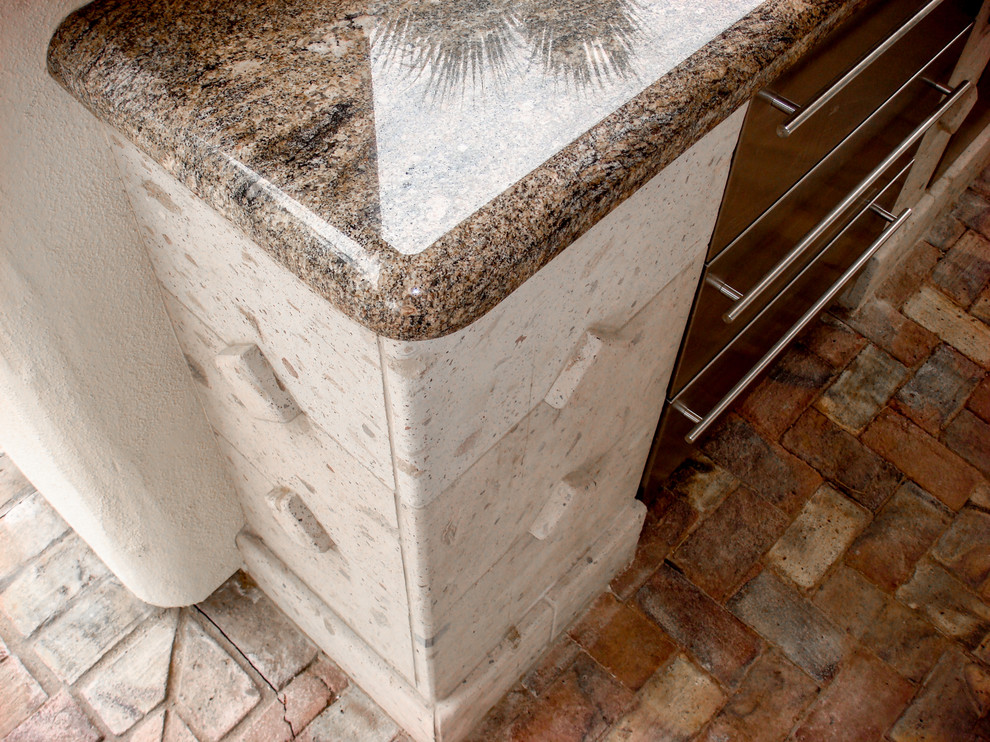 Inspiration for a mediterranean home design remodel in Phoenix