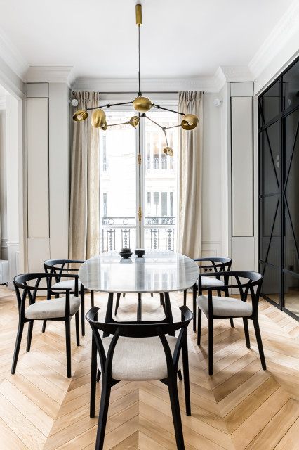 Boulevard Emile-Augier contemporary-dining-room