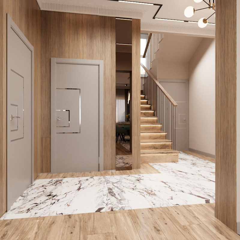 Двухэтажный дом для большой семьи