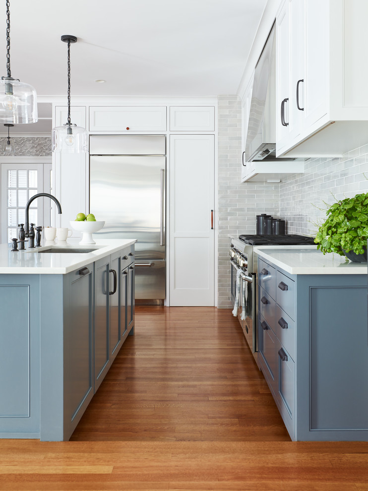 Photo of a transitional kitchen in Manchester.